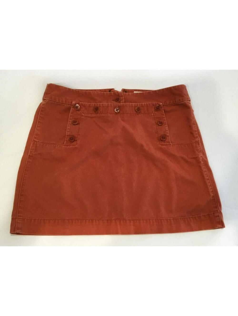 Vintage 2004 J.Crew Sailor Mini Skirt - Dark Orange (Size 12)